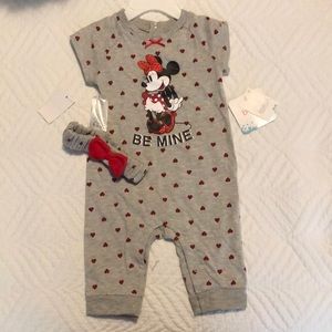 NWT Minnie Mouse Be Mine Valentine’s Day one piece